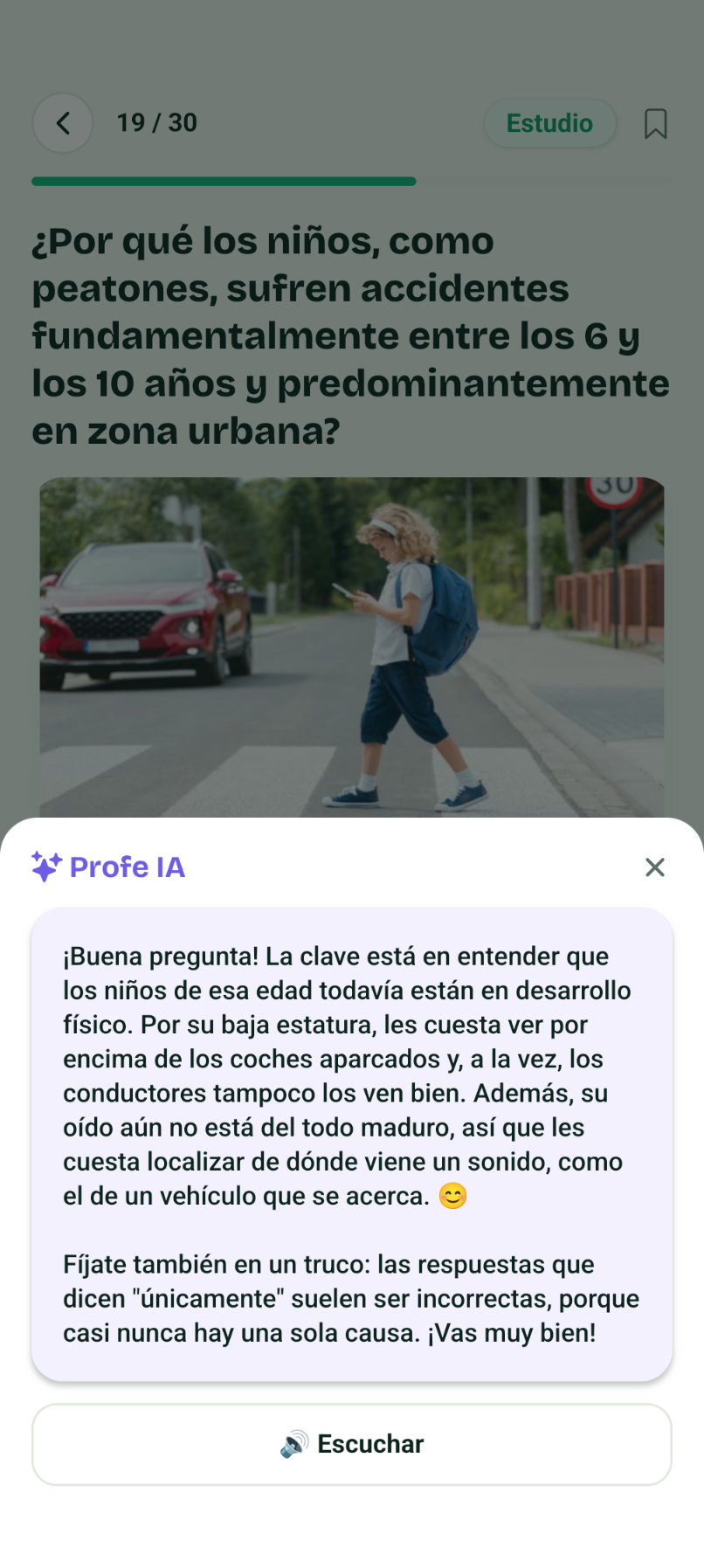 El Profe IA explicando una pregunta
